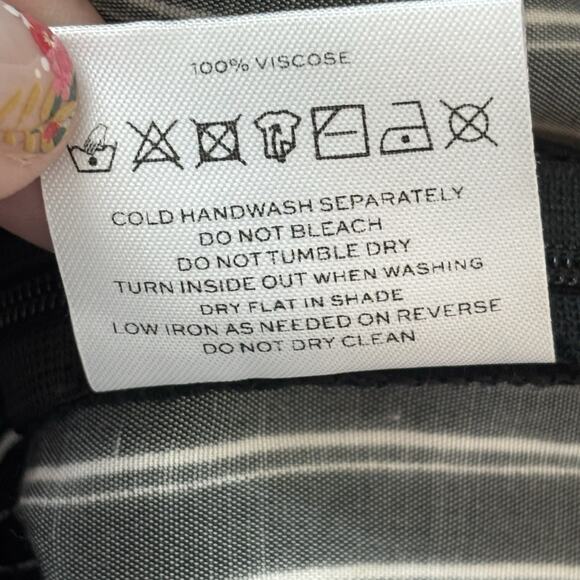 Faithfull The Brand Top Small Black White Striped One Shoulder San Andres New - Picture 11 of 11